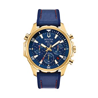 Bulova Men's Marine Star Leather Chronograph Watch - 97B168