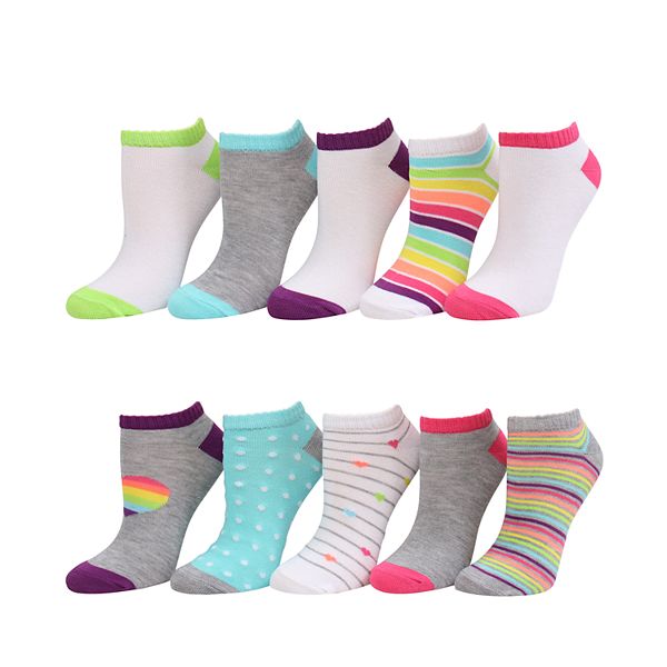 Girls SO® 10-pack No-Show Socks