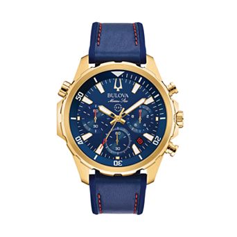 Bulova Men's Marine Star Leather Chronograph Watch - 97B168