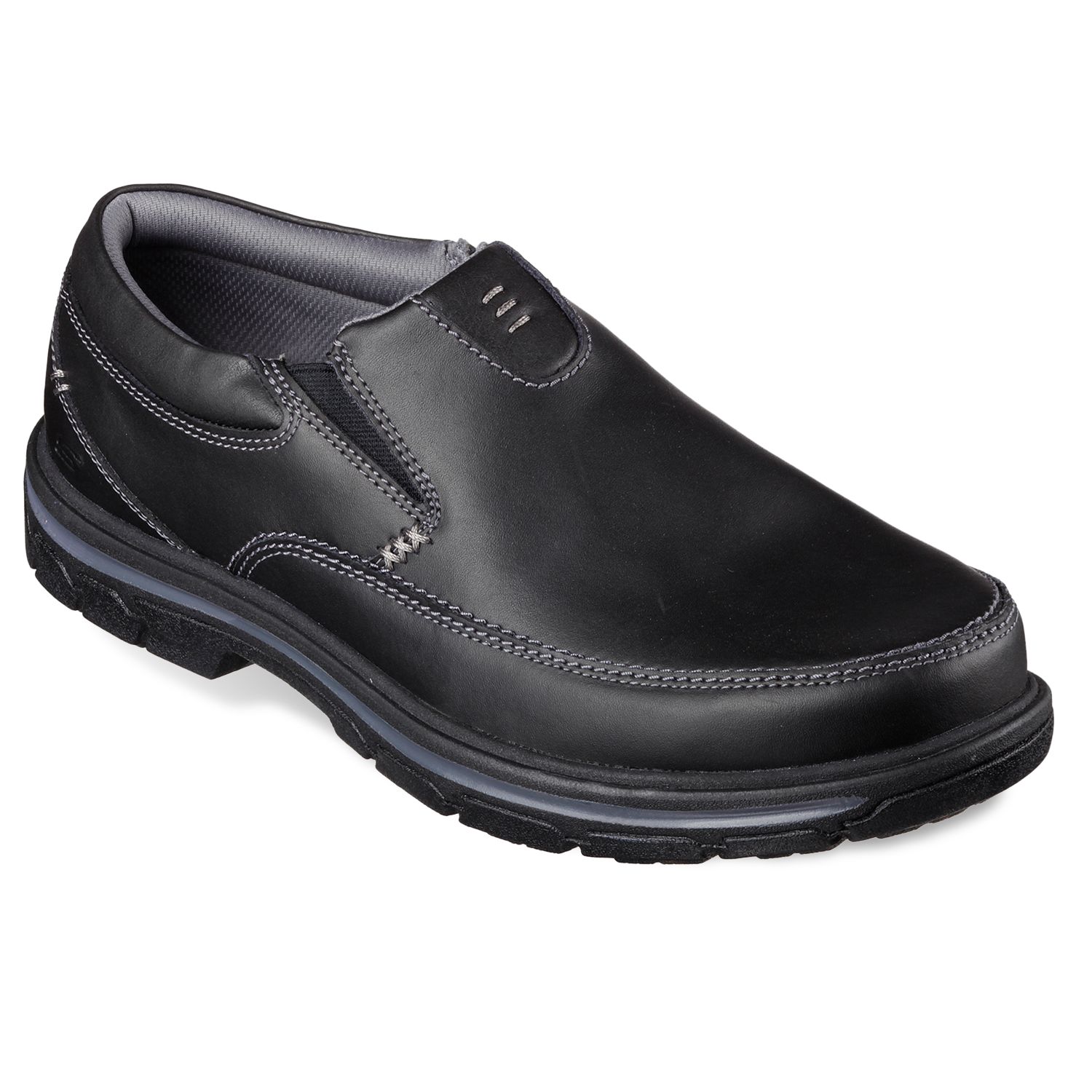 skechers mens black dress shoes