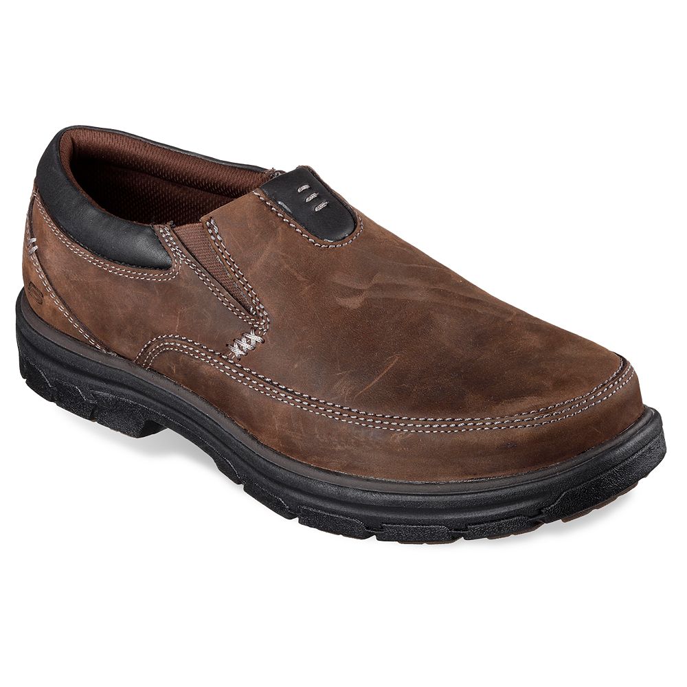 Skechers Segment The Search Mens Siz 10 EW Extra Wid Brown Leather Loafers Shoes Skechers Segment The Search Mens Sz 11.5 Dark Brown Leather  main image 2