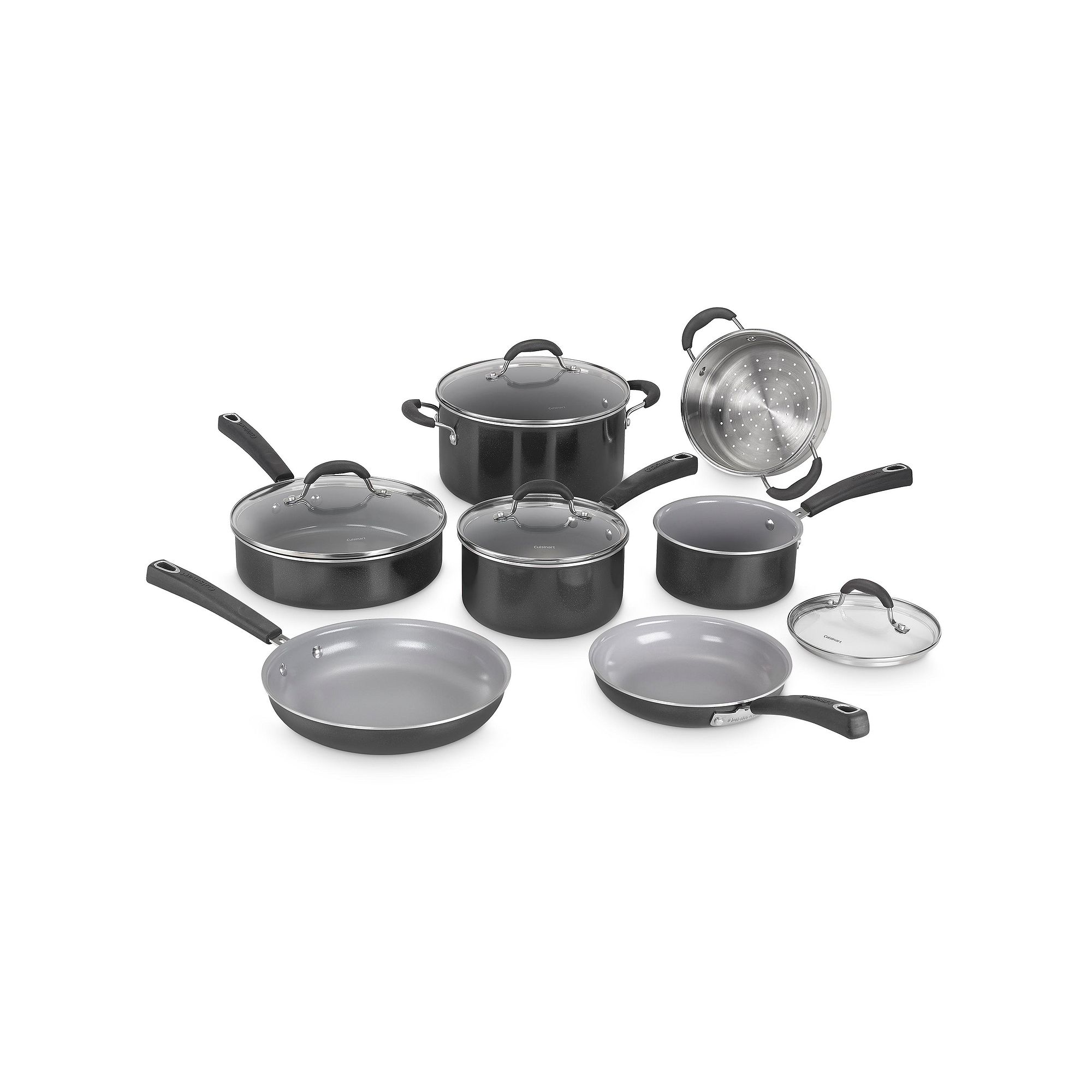 Cuisinart® Advantage Ceramica XT Nonstick 11-pc. Cookware Set, Black