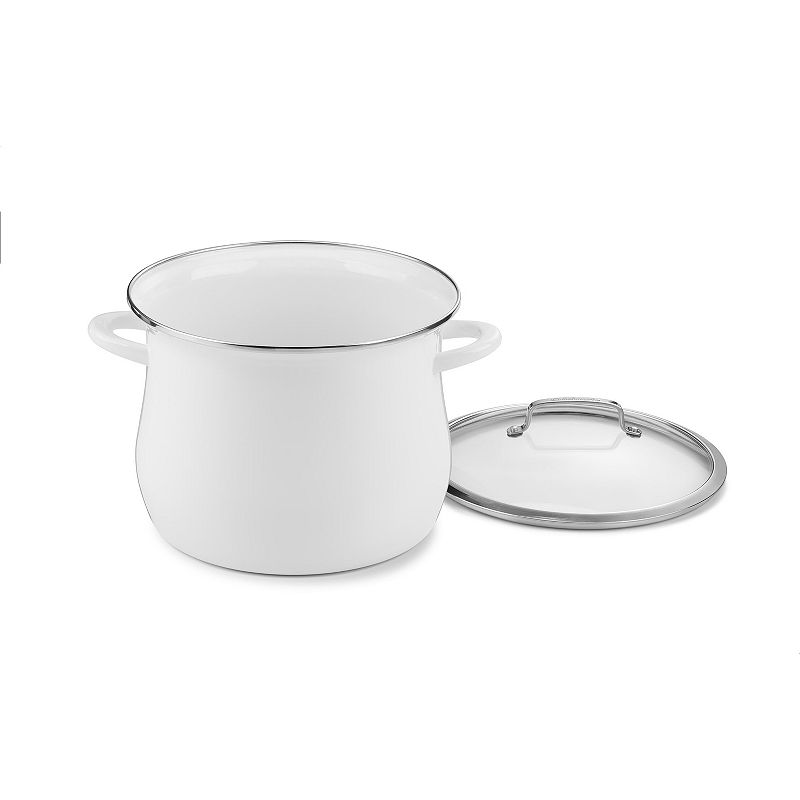 UPC 086279125712 product image for Cuisinart Contour Enamel-on-Steel 12-qt. Stockpot, White, 12 QT | upcitemdb.com