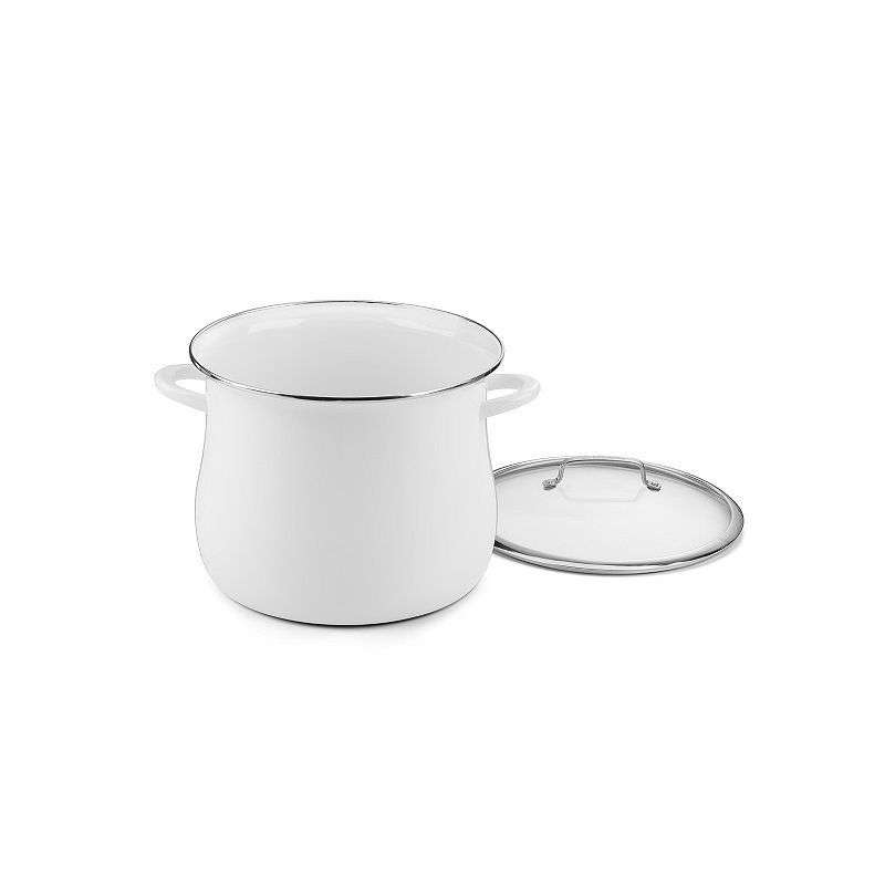 UPC 086279125729 product image for Cuisinart Contour Enamel-on-Steel 16-qt. Stockpot, White, 16 QT | upcitemdb.com