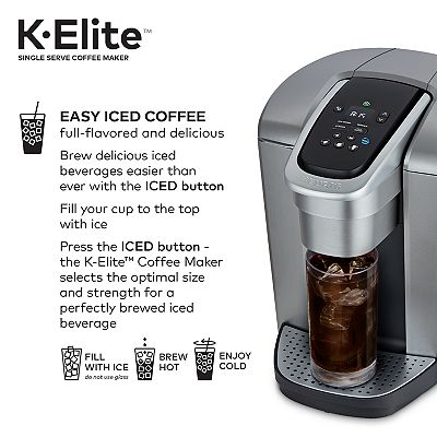 Iced Coffee Machine Keurig Elite Slate Keurig® K-Elite® Single