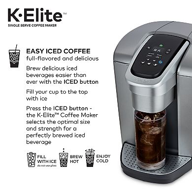 Keurig® K-Elite® Single-Serve K-Cup Pod® Coffee Maker, Iced Coffee Capability