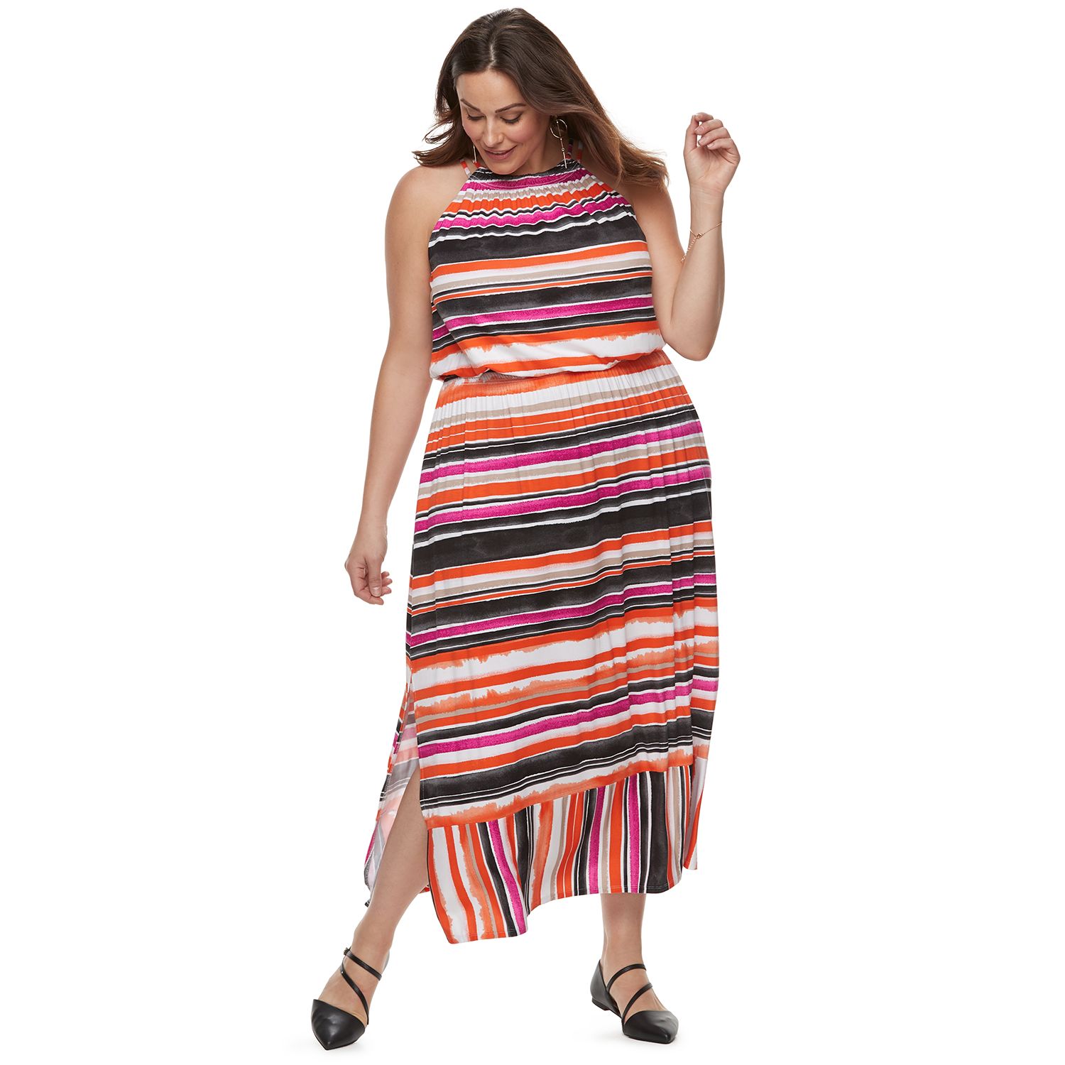 plus size strappy maxi dress