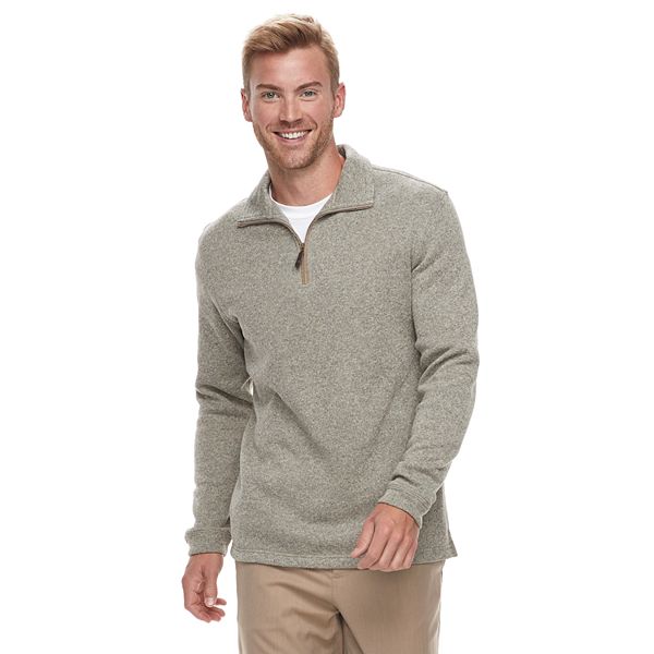 Men's Haggar® Classic-Fit Sweater Fleece Quarter-Zip Pullover