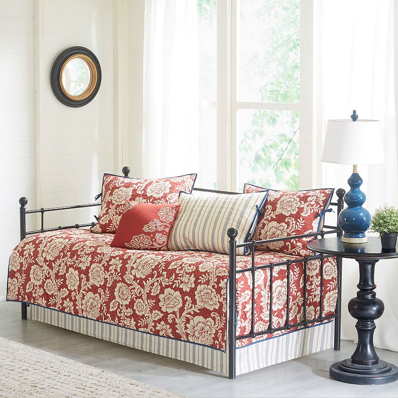 Madison Park Georgia 6-piece Daybed Set, Red, DAYBED REG