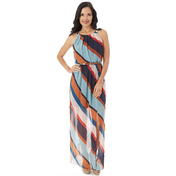 Women's Apt. 9® Striped Chiffon Maxi Dress