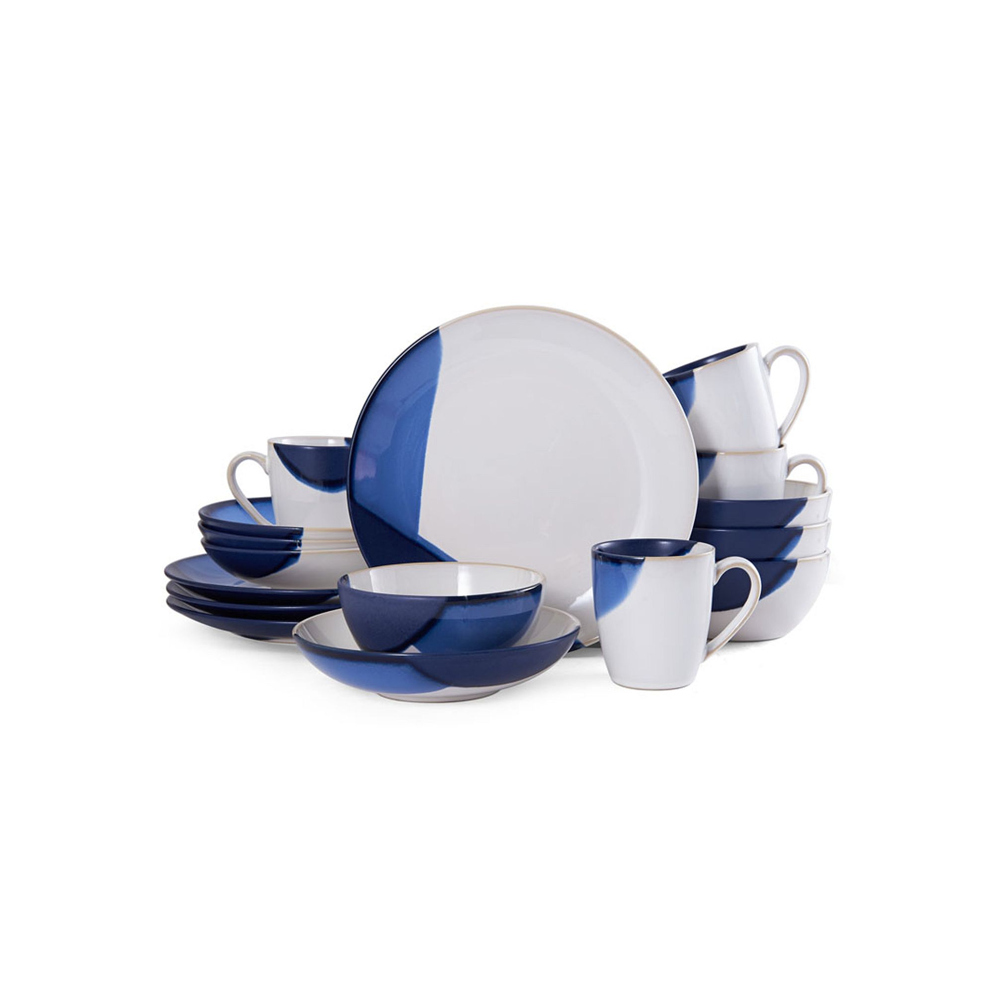 Gourmet Basics Caden Blue 16-pc. Dinnerware Set