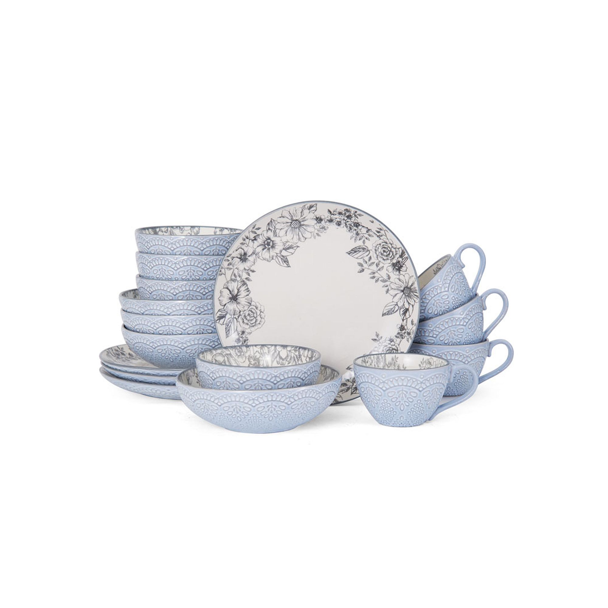 Pfaltzgraff Gabriela Gray 16-pc. Dinnerware Set, Grey