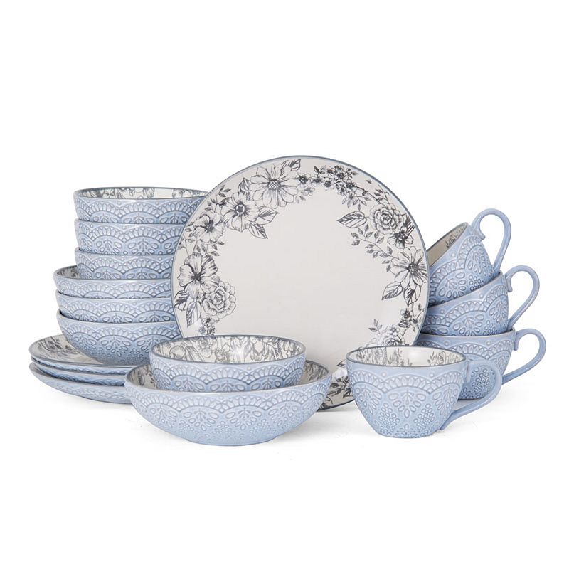 Pfaltzgraff Gabriela Gray 16-Pc. Dinnerware Set