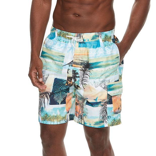 Men's Croft & Barrow® Sunday News Swim Trunks