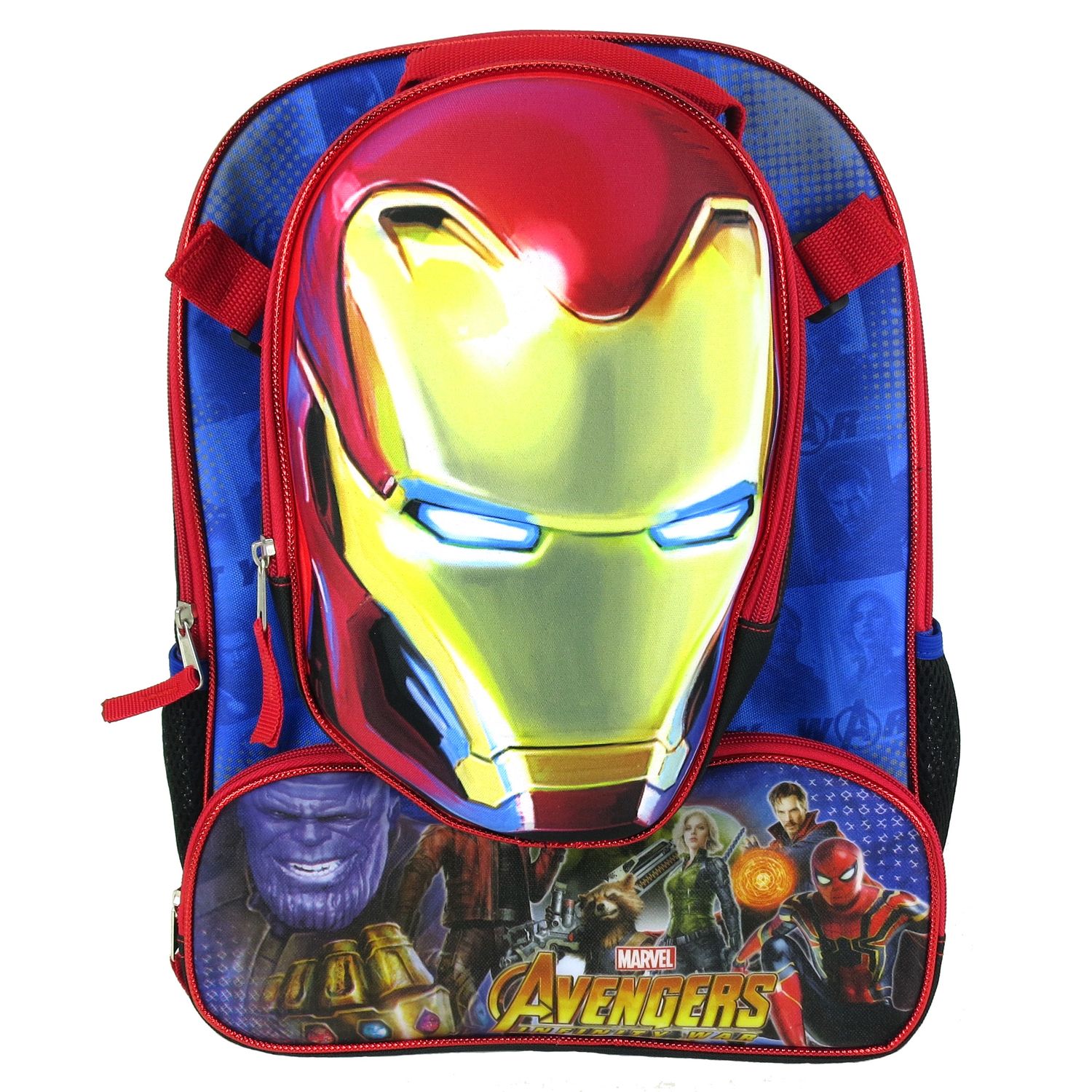 superhero backpack and lunchbox