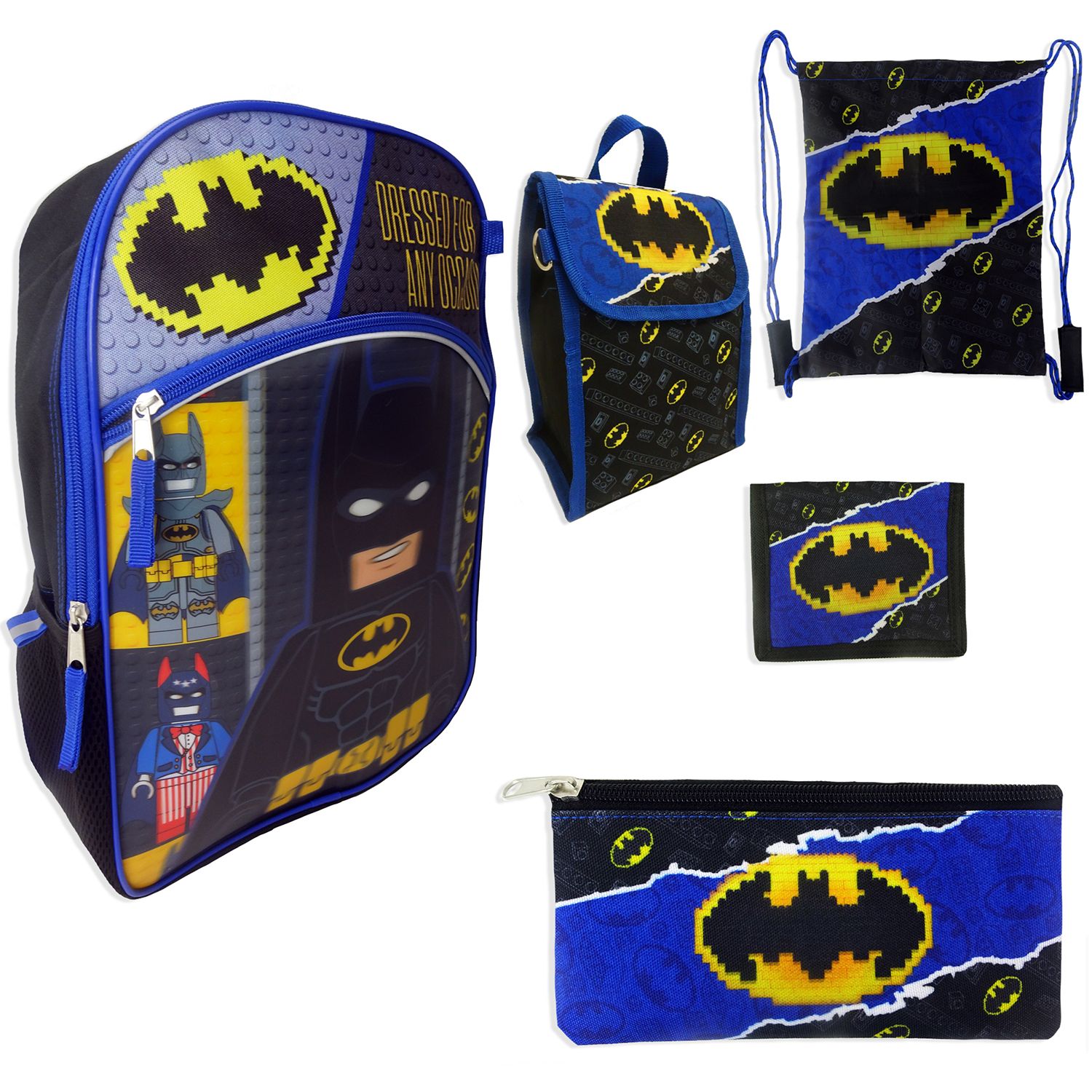 batman backpack and lunchbox