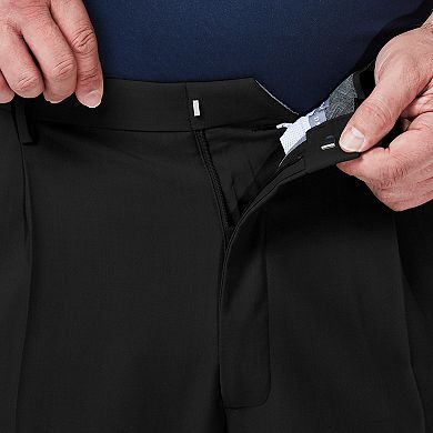 Big & Tall Haggar® Premium Comfort Classic-Fit Pleated Hidden Expandable Waistband Dress Pants