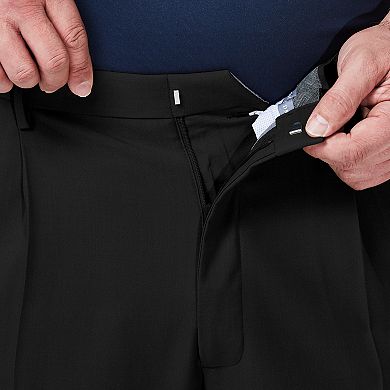 Big & Tall Haggar® Premium Comfort Classic-Fit Pleated Hidden Expandable Waistband Dress Pants