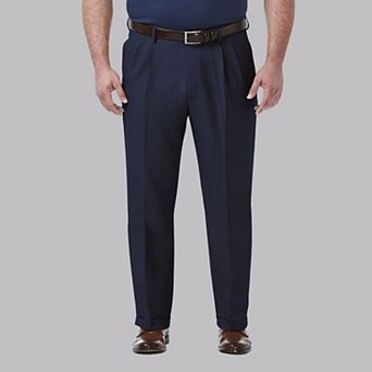 Big & Tall Haggar® Premium Comfort Classic-Fit Pleated Hidden Expandable Waistband Dress Pants