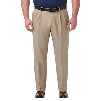 Big & Tall Haggar® Premium Comfort Classic-Fit Pleated Hidden Expandable Waistband Dress Pants