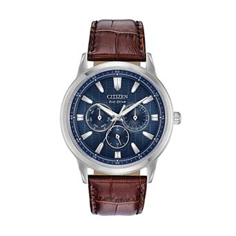 Citizen Eco-Drive Men's Corso Leather Watch - BU2070-12L