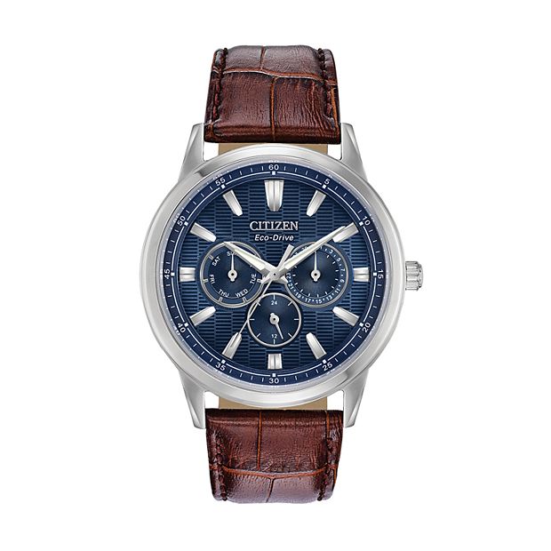 Citizen Eco-Drive Men's Corso Leather Watch - BU2070-12L