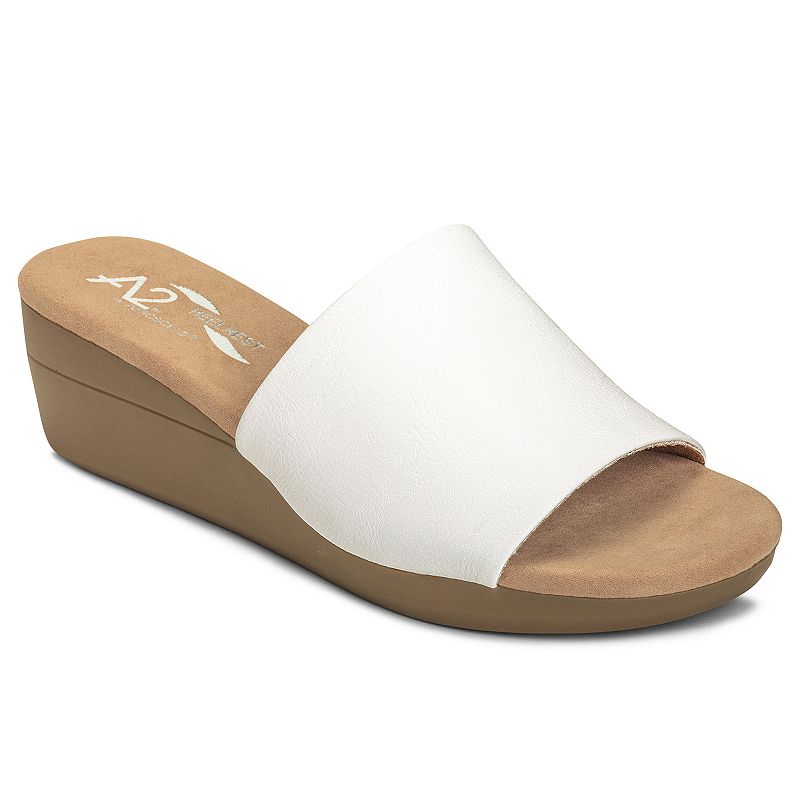 UPC 825073164462 product image for A2 by Aerosoles Sunflower Women's Wedge Sandals, Size: medium (9.5), White | upcitemdb.com