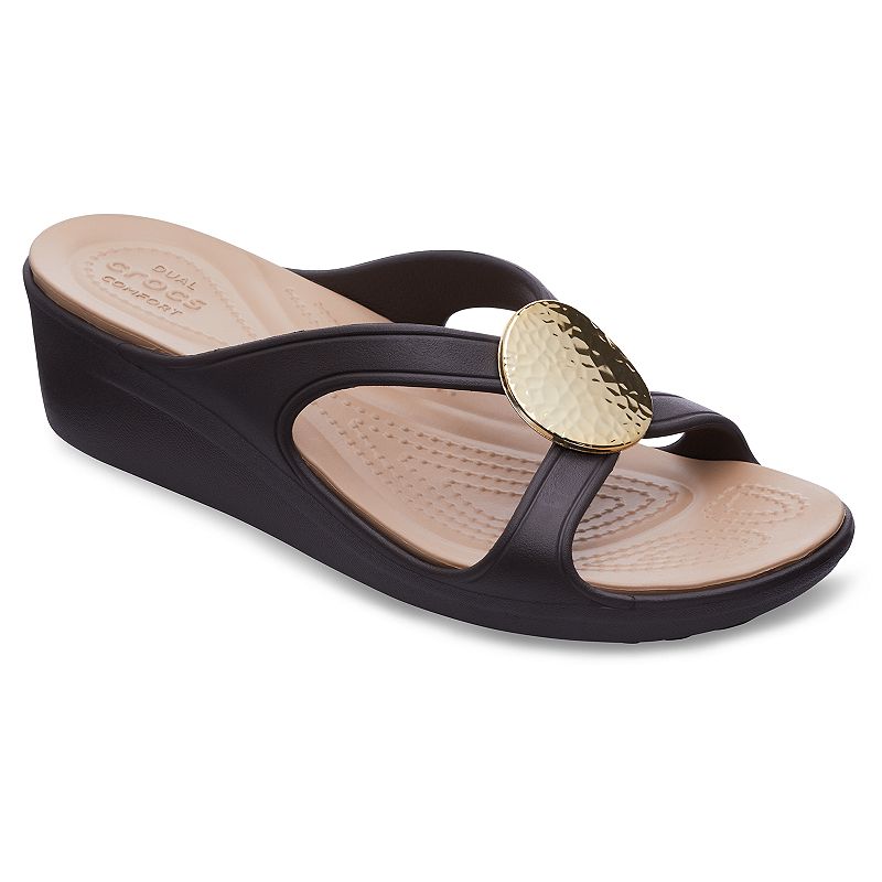 Crocs Sanrah Women's Wedge Sandals, Size: 11, Lt Brown | Pretty Long (US)