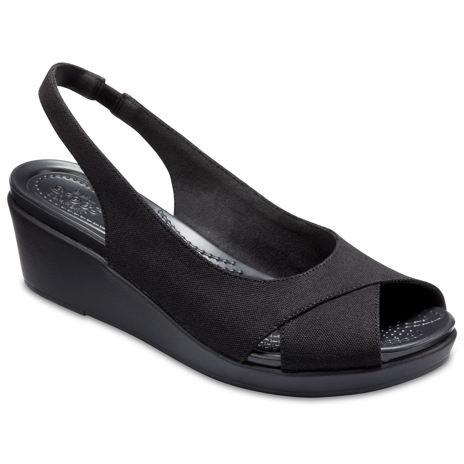 crocs leigh ann slingback wedge