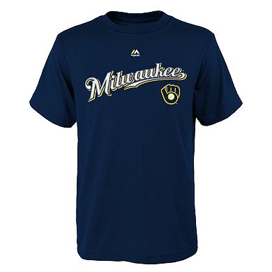 Boys 4-18 Milwaukee Brewers Eric Thames Player Name and Number Tee