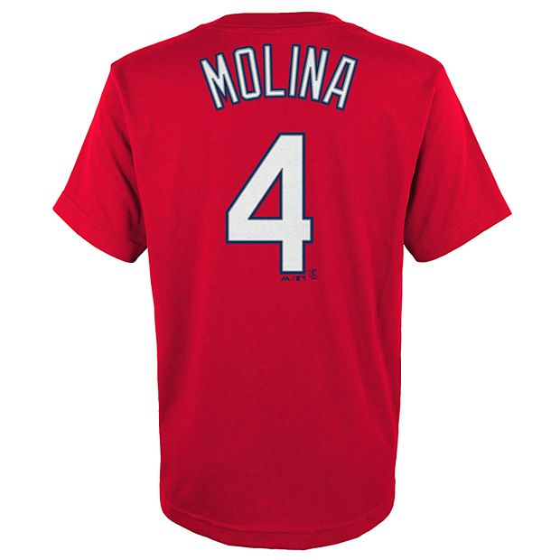 Youth Yadier Molina Red St. Louis Cardinals Player Logo Jersey