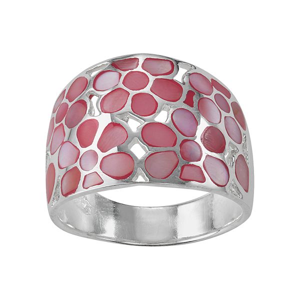 Pink mother of hot sale pearl ring