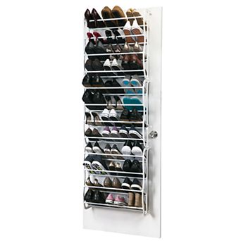 Simplify 36-Pair Adjustable Over The Door Shoe Rack