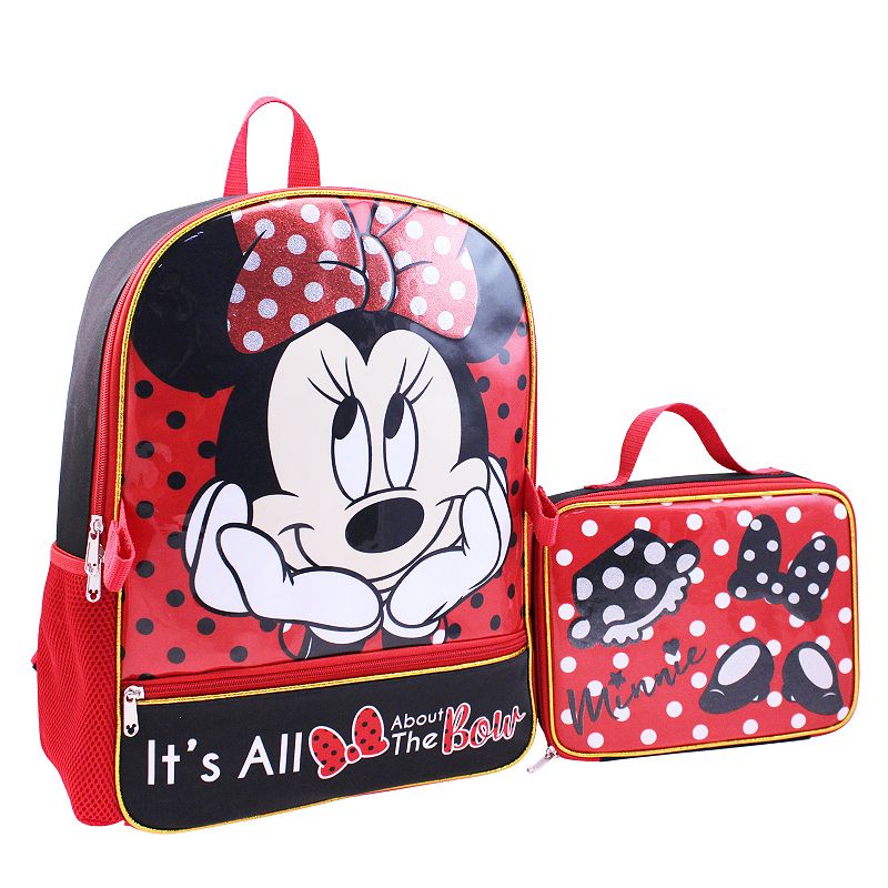 UPC 693186448546 product image for Disney's Minnie Mouse Kids Backpack & Lunch Bag Set, Multicolor | upcitemdb.com