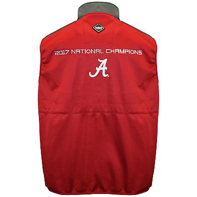 Men's Franchise Club Alabama Crimson Tide 17-Time National Champions Softshell Vest