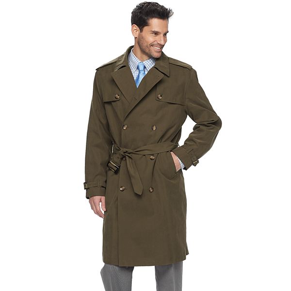 Men's Tower by London Fog Raised Twill Double-Breasted Rain Jacket