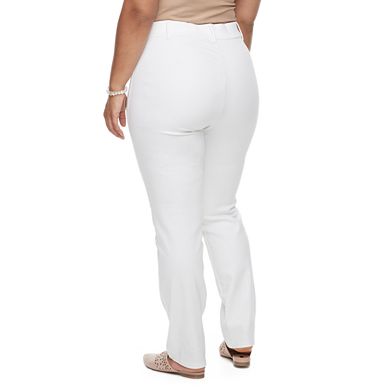 Plus Size Utopia by HUE Pintucked Twill Skimmer Leggings