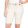 Women's Gloria Vanderbilt Jamie Belted Bermuda Jean Shorts