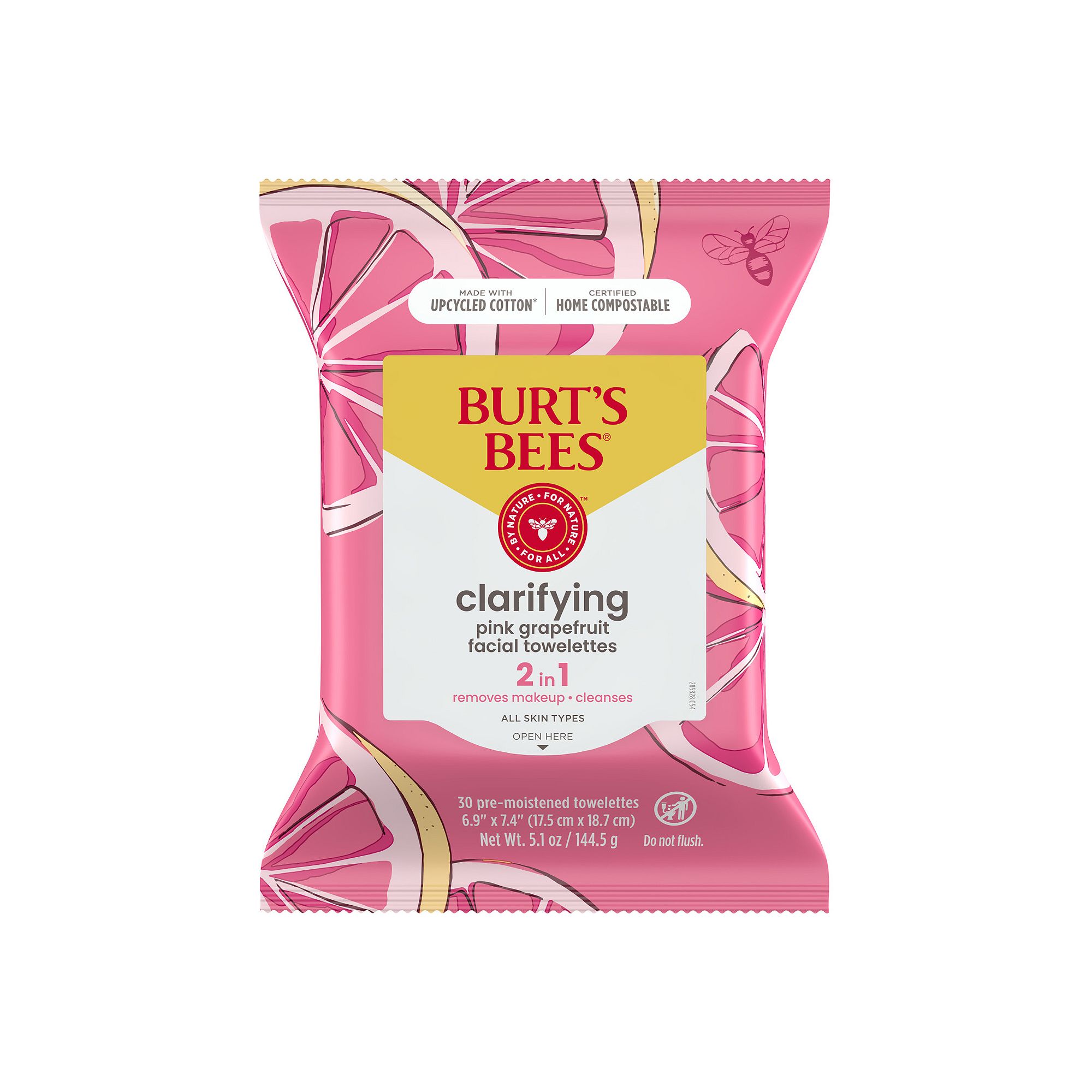 Burts Bees Facial Cleansing Towelettes - Pink Grapefruit, Clarifying