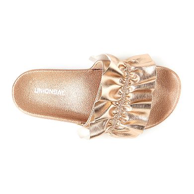 Unionbay Miraculous Women's Metallic Slide Sandals 