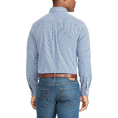 Men's Chaps Regular-Fit Gingham Plaid Button-Down Shirt