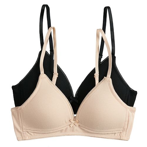 Girls 7-16 SO® 2-pack Wire-Free Padded Bras