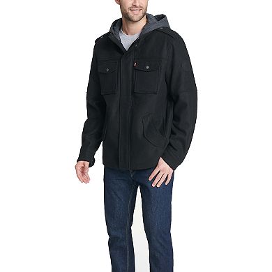 Men's Levi's® Wool-Blend Four-Pocket Hooded Military Jacket