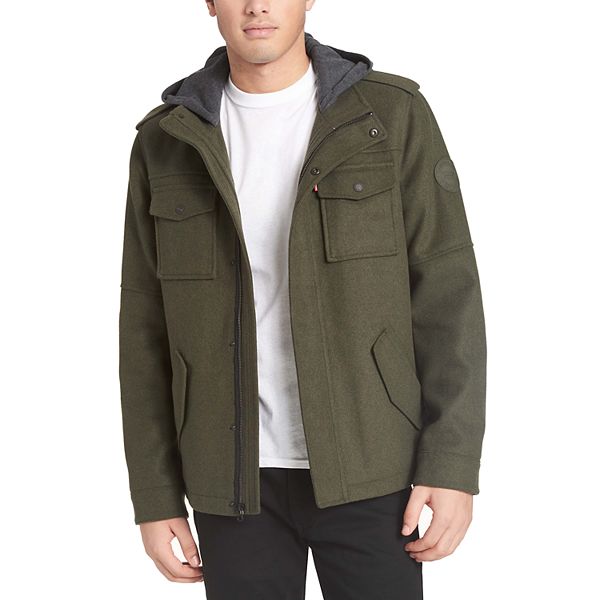Men's Levi's® WoolBlend FourPocket Hooded Military Jacket