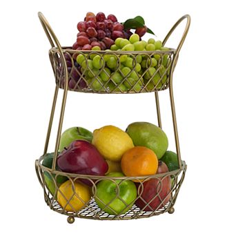 Gourmet Basics Loop & Lattice 2 tier Basket