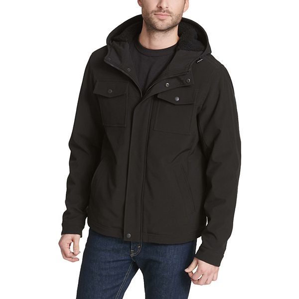 Men's Levi's® Sherpa-Lined Softshell Hooded Trucker Jacket