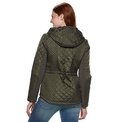 Juniors' Sebby Quilted Hooded Jacket 