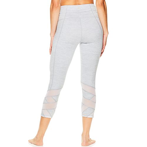 Women's Gaiam Bailey Mesh High-Waisted Capri Leggings