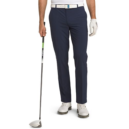 white slim fit golf pants