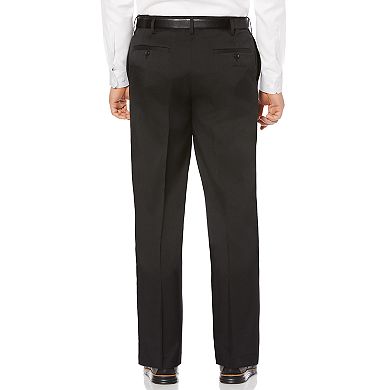 Men's Savane Straight-Fit Crosshatch Stretch Flat-Front Dress Pants